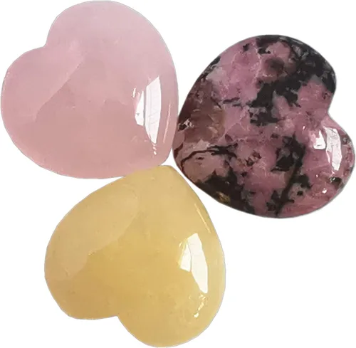 Vista 19 de 3 piezas de labradorita negra natural de bolsillo para el pulgar de la palma de la palma de cristal curativo del corazón, piedras de preocupación