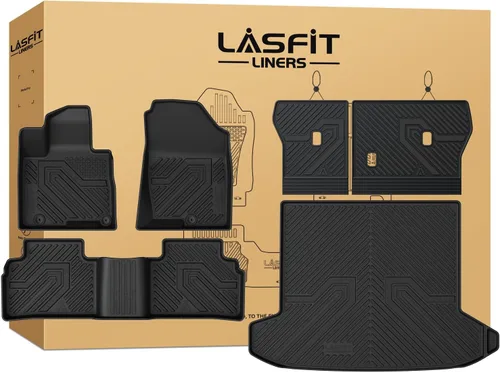 Vista 8 de LASFIT Alfombrillas de suelo y tapete de carga para Kia K4 2026 2025 para todo tipo de clima, TPE ajuste personalizado, juego completo
