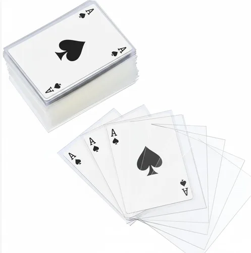 Vista 2 de 200 fundas protectoras transparentes tamaño estándar, protectores para cartas compatibles con Magic The Gathering MTG (66 x 91 mm)