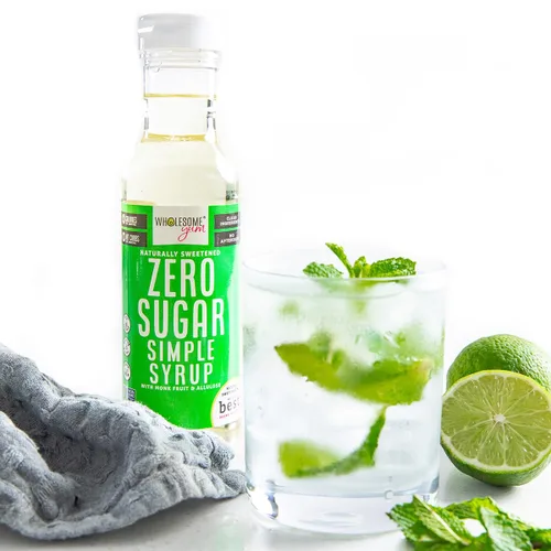 Vista 5 de Wholesome Yum Jarabe Simple Keto - Jarabe Simple Sin Azúcar Para Adelgazar Con Fruta Monje Y Alulosa Líquida - Endulzante Natural Para Bebidas