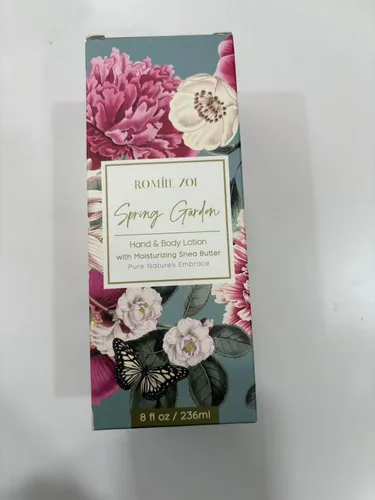 Vista 2 de ROMIIE ZOI Loción diaria para manos y cuerpo con manteca de karité hidratante - Jardín de primavera con aroma a felicidad botánica - 236 ML / 8 FL OZ