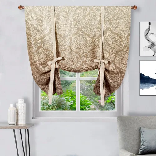 Vista 55 de DWCN Cortinas Opacas - Persiana Enrollable con Lazos para Ventana, Aislamiento Térmico, Oscurecimiento de Habitación, Cortinas con Bolsillo