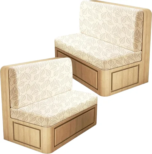 Vista 60 de ANARACHON Fundas de cojín elásticas con aspecto de cuero para caravana, fundas de cojín para asiento de cabina de caravana