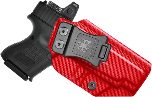 Vista 8 de Amberide IWB Kydex Holster for Glock 26/27 Gen1-5 and Glock 33 Gen3-4, Concealed Carry, Optics Ready, Adjustable Cant, Posi-Click Retention, Made in