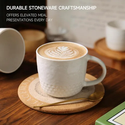 Vista 4 de 4 tazas de café hechas a mano de 11 oz