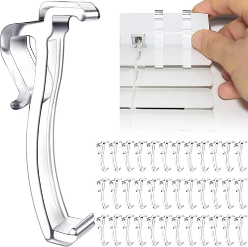 Vista 12 de Clips de cenefa de 3.25 pulgadas, clips de cenefa de plástico transparente para horizontal (6 piezas)