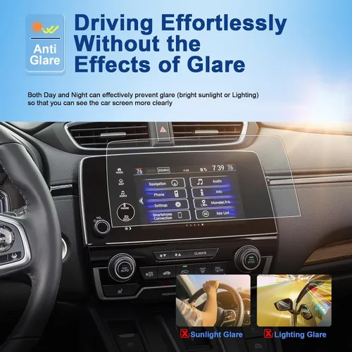 Vista 7 de Protector de pantalla antirreflejos mate CR-V 2018-2022, para Honda CR-V (EX/EX-L/Touring/Special Edition) Pantalla táctil de 7 pulgadas, vidrio