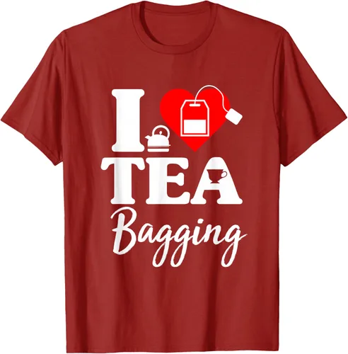 Vista 22 de Camiseta con texto en inglés "I Love Tea Bagging", divertida camiseta para bebedores de té, Negro