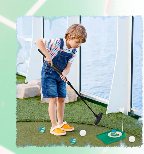 Vista 7 de Juego de 2 palos de golf ajustables para niños, adolescentes, diestros o zurdos, de dos vías, para hombres y mujeres, 4 pelotas de entrenamiento