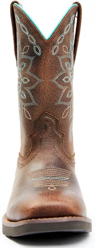 Vista 3 de Shyanne Botas Zenith Performance Western con punta cuadrada ancha para mujer - Bswfa20p12, Marrón
