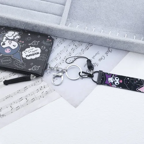Vista 3 de Cartera de gatito para mujer y niña con cordón para gatito Kuromi a Kitty Wc