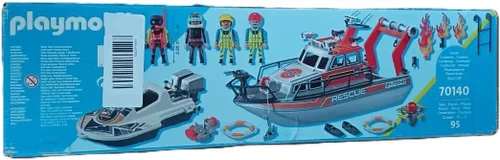 Vista 4 de Playmobil Rescate de incendios con embarcaciones personales