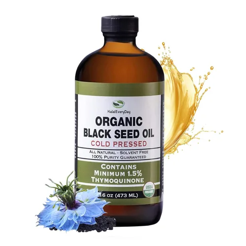 Vista 12 de Aceite orgánico de semilla negra – Botella de vidrio prensado en frío certificado por USDA, más de 1.5% timoquinona, 3 veces más de fuerza de comino