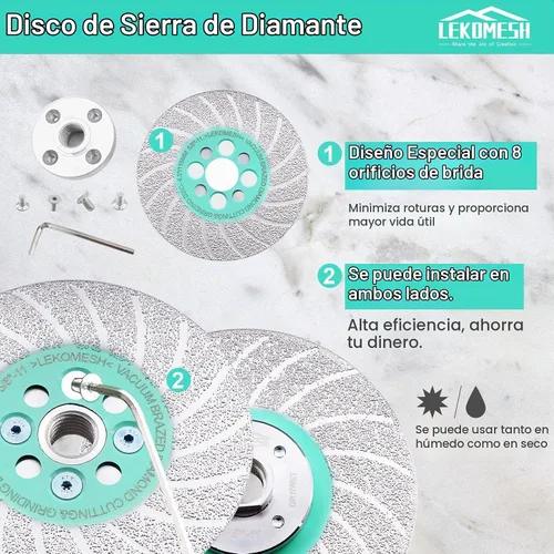 Vista 4 de Muela de Corte de Diamante - Muela de Molienda de Diamante 4"/100mm, Muela de Molienda de Granito para Dar Forma a Gres Porcelánico, Azulejos