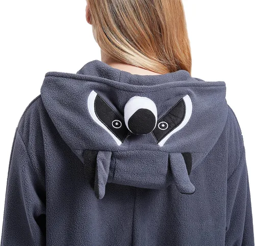 Vista 7 de Pijama mameluco para adultos, disfraz unisex de animales de Halloween, ropa de dormir para hombres y mujeres, traje de cosplay cómodo y divertido