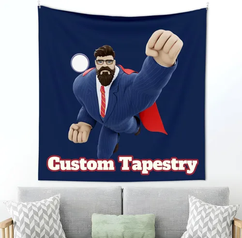Vista 10 de XIAYUEHUA Bandera de fondo personalizada para subir imagen de tapiz personalizado para dormitorio, pancartas y letreros personalizados para colgar