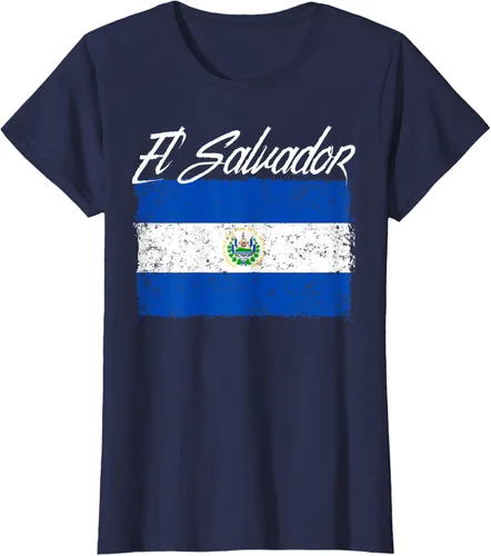 Vista 40 de Camiseta Salvadoreña Bandera El Salvador