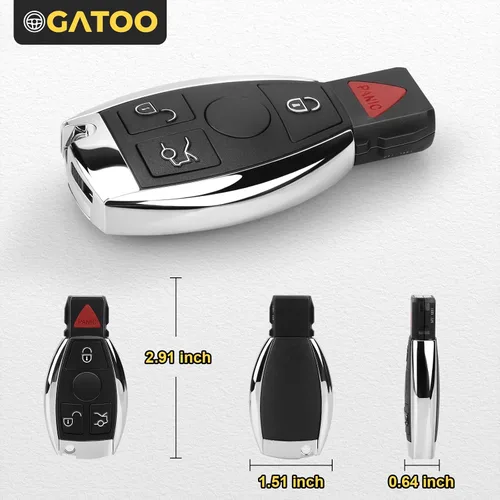 Vista 5 de 2× Llaveros de encendido de entrada sin llave de repuesto para Mercedes-Benz E350 ML350 SLK300 CLK350 SLK350 R350 ML450 CL550 GL550 CLK ML S G K