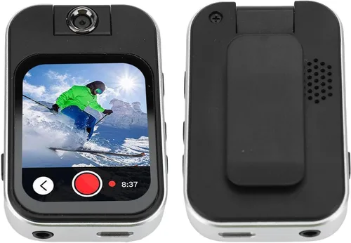 Vista 8 de Reproductor de MP3 Bluetooth, reproductor de música con cámara digital FHD 720P, pantalla táctil de 2 pulgadas, lente giratoria 180, clip