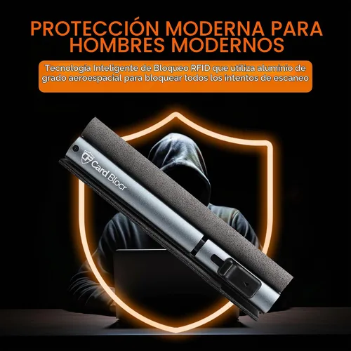 Vista 6 de Conceal Plus - Cartera desplegable para hombre, tarjetero delgado RFID Piel sintética - Gris y titanio