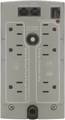 Vista 2 de APC Protector contra sobretensiones de respaldo de batería, fuente de alimentación de batería de reserva de 350VA, Back-UPS BK350