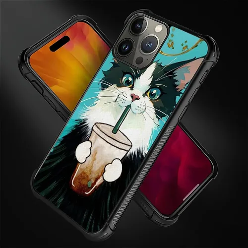 Vista 396 de Funda compatible con iPhone 15, diseño de elefantes africanos, diseño increíble a prueba de golpes, antiarañazos, carcasa trasera de policarbonato