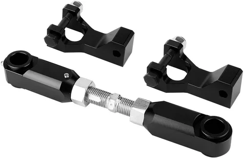 Vista 6 de Kit de bajada delantera, material de aluminio, kit de bajada delantera y trasera ajustable para ATV para Raptor 350 660 700 (negro)