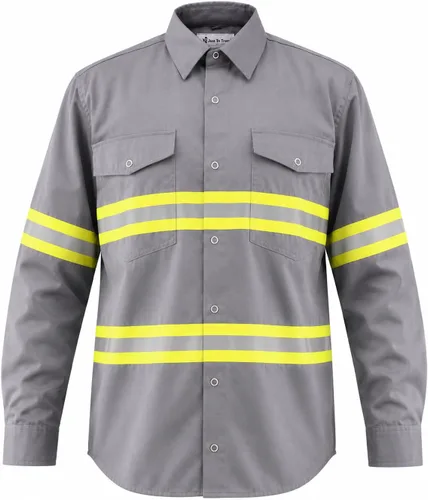 Vista 10 de Camisa de Seguridad de Alta Visibilidad Premium - Manga Larga