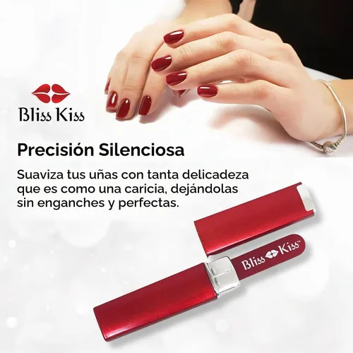 Vista 6 de Lima de uñas con punta de cristal, de Bliss Kiss, S, Rojo