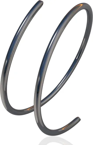 Vista 8 de Anillos de nariz finos en espiral, plata, oro, oro rosa, negro