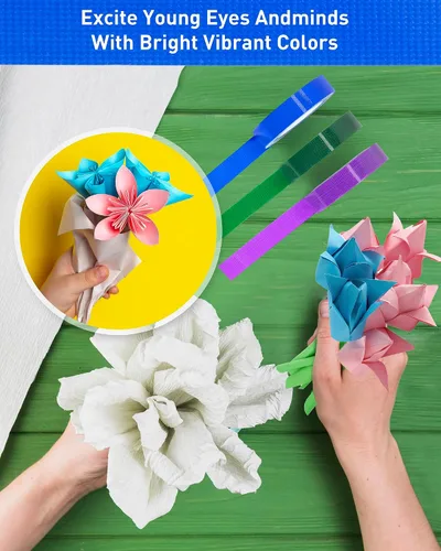 Vista 4 de 3 rollos de cinta adhesiva de color, tubería de agua multiusos impermeable, codificación de colores, cinta multifuncional para manualidades y arte