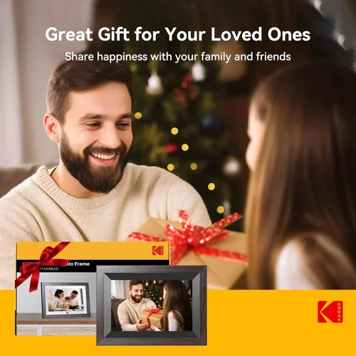 Vista 9 de KODAK Marco de fotos digital WiFi de 10.1 pulgadas con almacenamiento de 32 GB, marco de fotos digital inteligente electrónico, pantalla táctil IPS