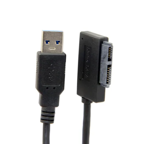 Vista 4 de cablecc USB 3.0 a 7+6 13pin Slimline Sata adaptador cable para portátil Cd DVD ROM unidad óptica