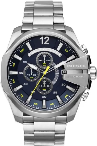 Vista 22 de Diesel Mega Chief Reloj de acero inoxidable para hombre con movimiento analógico o digital