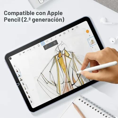Vista 5 de ProCase Paquete de 1 protector de pantalla para iPad Mini 7 (A17 Pro) 2024 y iPad Mini 6 2021 de 8.3 pulgadas, protector de película de vidrio