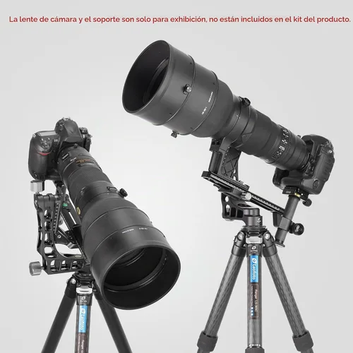Vista 4 de Leofoto Negro PG-1 - Cabezal de trípode de cardán resistente ligero compatible con Arca