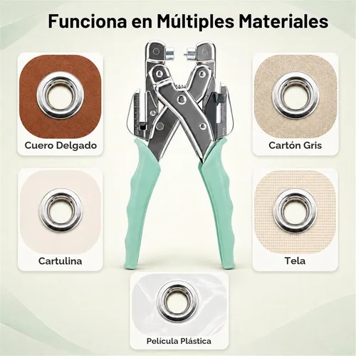 Vista 8 de Kit de alicates profesionales 2 en 1 para perforar ojales 3/16 y 1/8