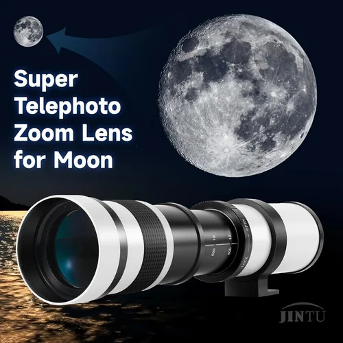 Vista 6 de JINTU 420-1600mm F/8.3 Lente de Zoom Telefoto Enfoque Manual para Lentes de Montura EF de Canon 4000D 2000D 1200D T8i T7 T7i T6 T6s T6i T5 T5i 80D