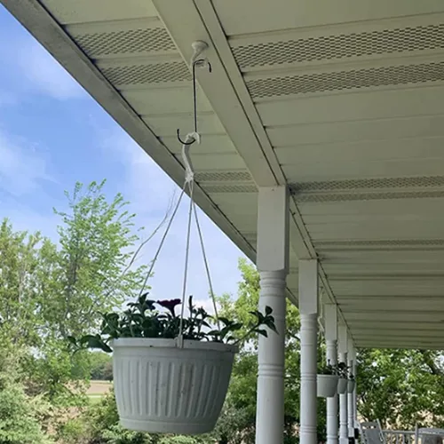 Vista 7 de Lchkrep Paquete de 6 ganchos para plantas de 10 pulgadas, color negro, ganchos grandes para plantas, cestas colgantes, flores, pérgola, jardín