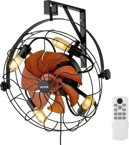 Vista 11 de VEVOR Ventilador de montaje en pared de 8.5 pulgadas, ventilador colgante