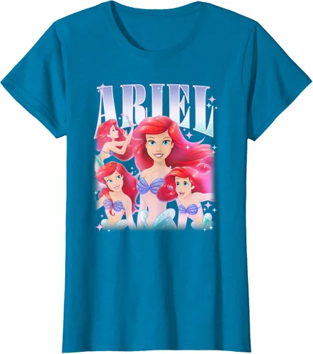 Vista 73 de Disney Camiseta de la princesa Ariel de la Sirenita Multi Pose, Negro