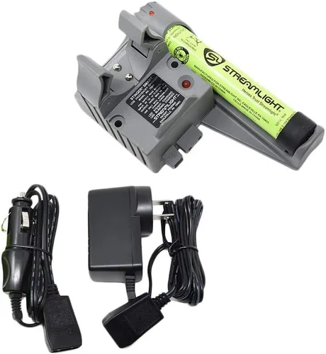 Vista 3 de STREAMLIGHT Stinger PiggyBack - Soporte de cargador inteligente con batería incluida + cable de carga de 100 V/120 V CA + cable de carga de coche