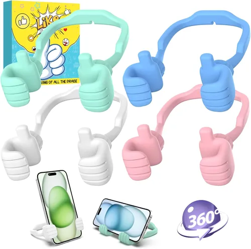 Vista 13 de CALDEVER Rellenos de Calcetín para Adolescentes Niños Niñas Adultos Soporte para Teléfono Celular Patentado Paquete de 2 Soporte Perezoso Thumbs Up