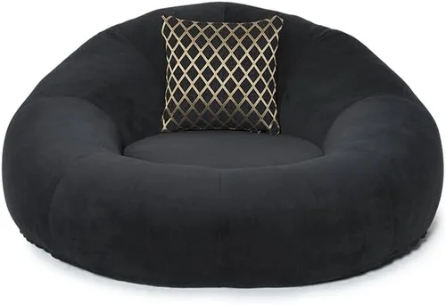 Vista 4 de Seatcraft Asiento de cine en casa de tela negra Tela, espuma de densidad Negro