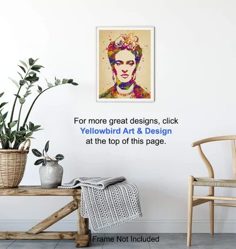 Vista 5 de Póster artístico para pared, decoración de habitación, retrato de acuarela contemporáneo de 8 x 10 pulgadas, imagen de decoración del hogar