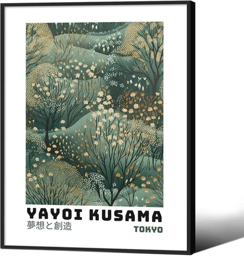 Vista 46 de Podafu Arte de Pared en Lienzo de Casa de Té Japonesa de Tokio - Decoración Moderna Ukiyo-e - Marco Negro - 10L" x 8W" - Dormitorio y Sala de Estar