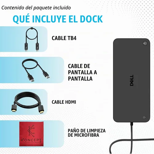 Vista 2 de SD25TB4 Dell Pro Thunderbolt 4 Smart Dock - Estación de acoplamiento USB-C