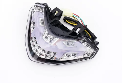 Vista 3 de Luz trasera LED de freno para motocicleta, lente transparente con intermitentes integradas, compatible con Ducati 2010-2014 Multistrada 1200