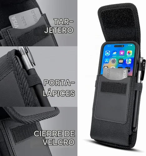 Vista 3 de Funda con cinturón de teléfono celular para iPhone y Pro