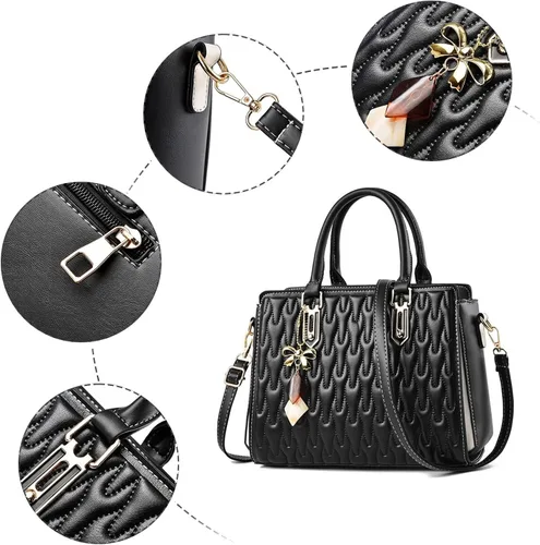 Vista 6 de Bolso tipo bandolera para mujer en cuero bolso de mano hobo bolso de mano de moda bolso de hombro bolso de mensajero bolso de cuero verde